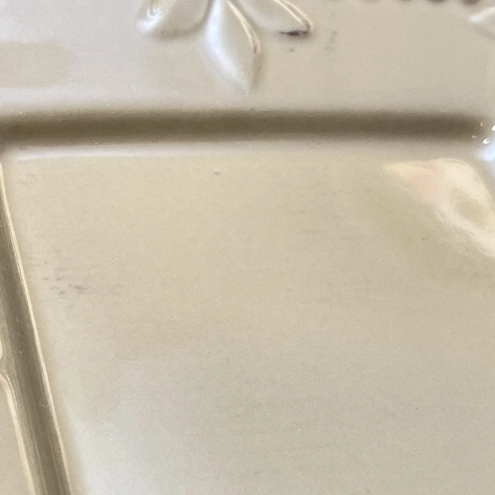 Vintage Signature Sorrento Debby Segura Square Appetizer Plates Set of 8 + Caddy